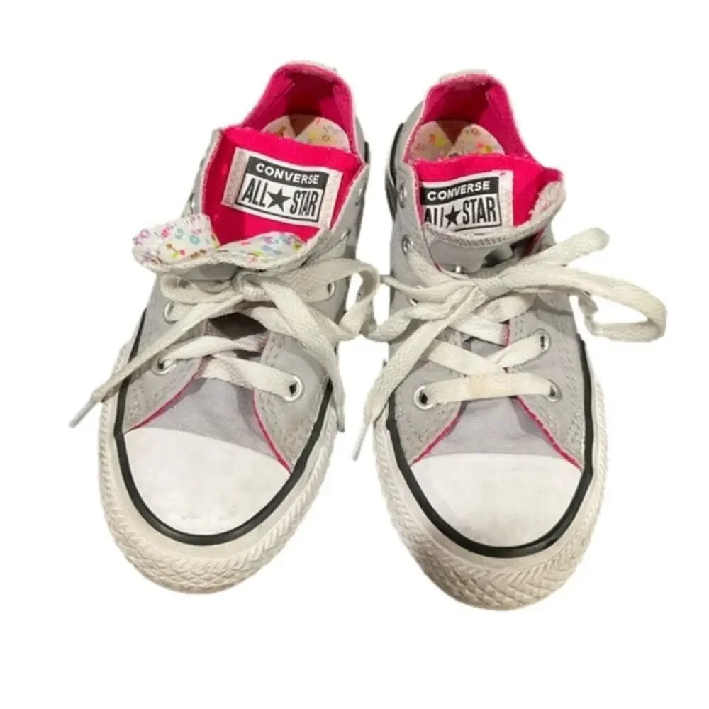 Converse Girls Shoes Sneakers Double Layer Tongue Confetti Size 12